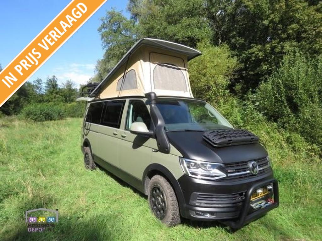 Volkswagen Transporter T6 Overland Camper 4x4 offroad Autom., Caravans en Kamperen, Campers, Automaat, Chemisch toilet, Buscamper of Camperbus