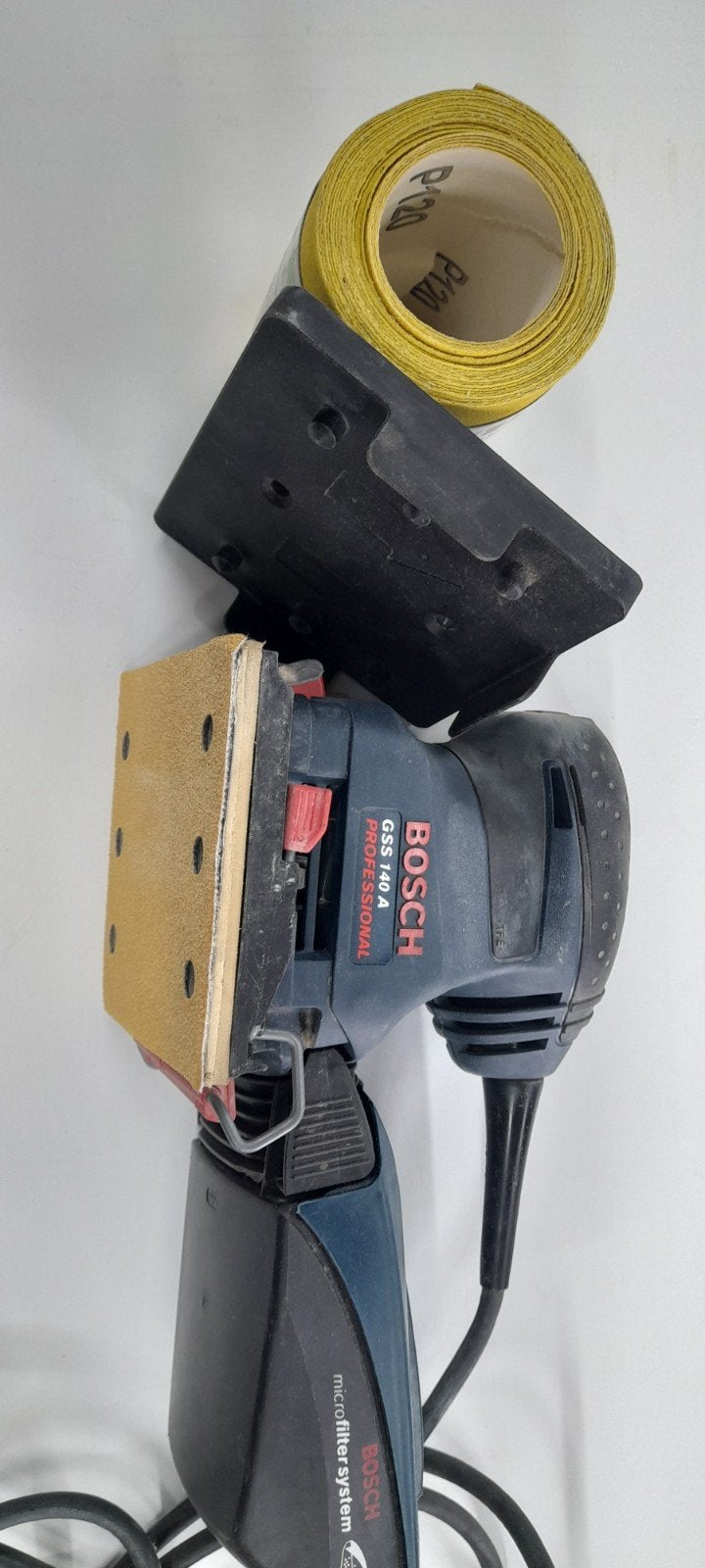 Bosch Vlakschuurmachine GSS 140 A Professional, Ophalen of Verzenden, Zo goed als nieuw, Minder dan 600 watt, Vlakschuurmachine