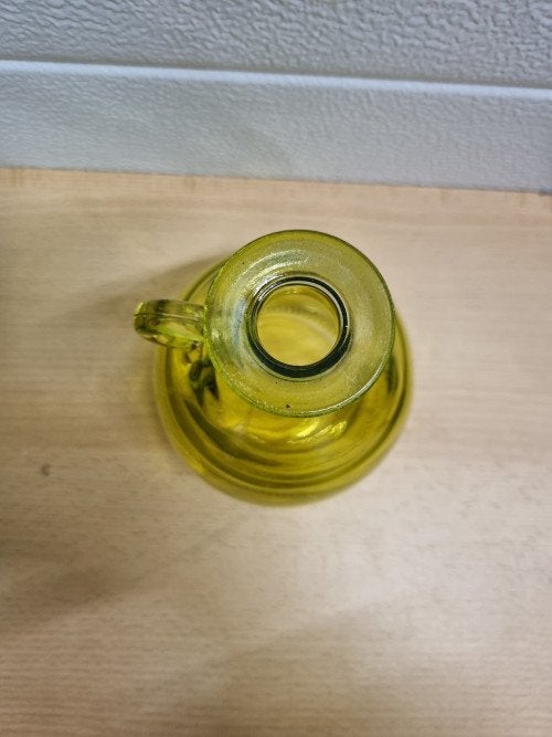 - karaf geel glas 250ml, Ophalen of Verzenden