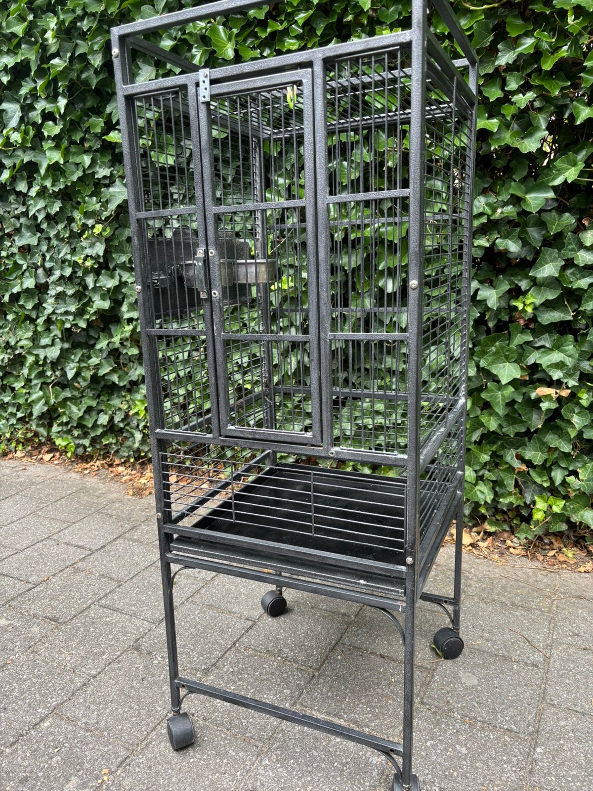 Kooi voor papegaai of grote parkiet, Ophalen, Gebruikt, Metaal, Vogelkooi