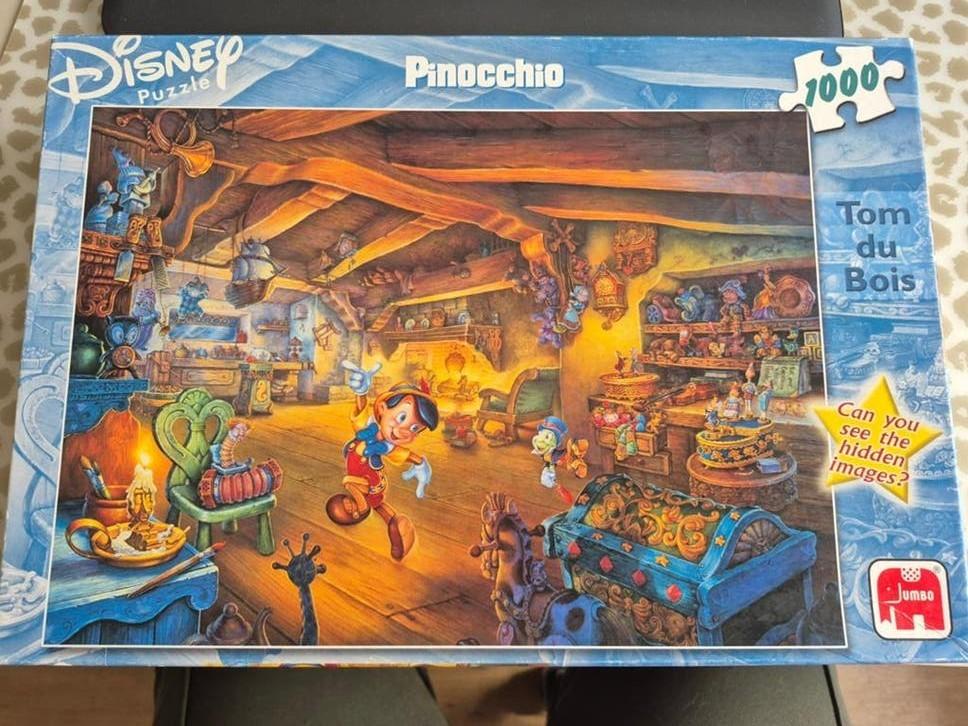 Tom du bois pinokkio puzzel 1000 stukjes, Ophalen of Verzenden, Meer dan 50 stukjes, Zo goed als nieuw, 6 jaar of ouder