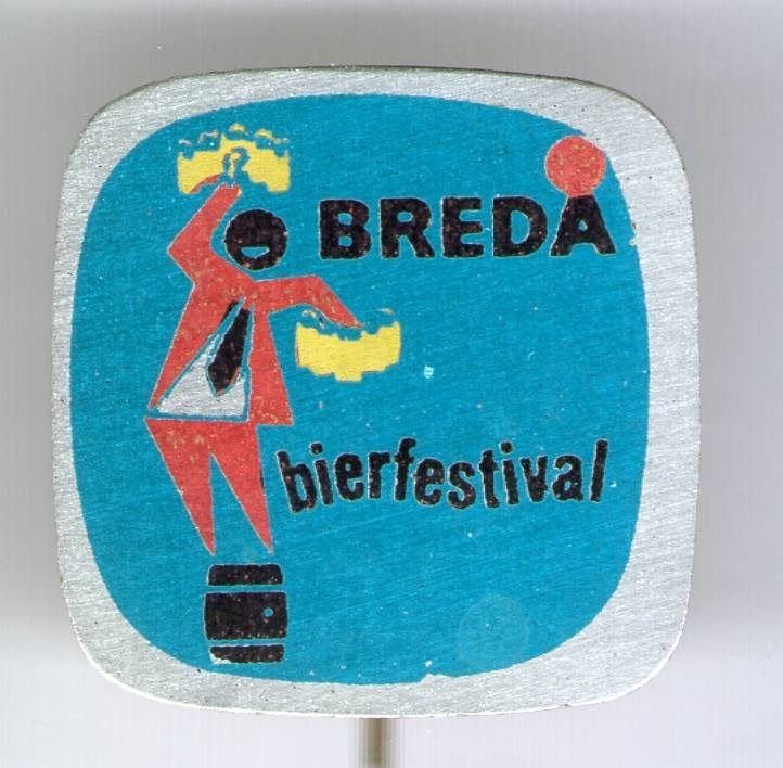 Breda bierfestival blik speldje ( N_175), Verzenden, Zo goed als nieuw, Merk, Speldje of Pin