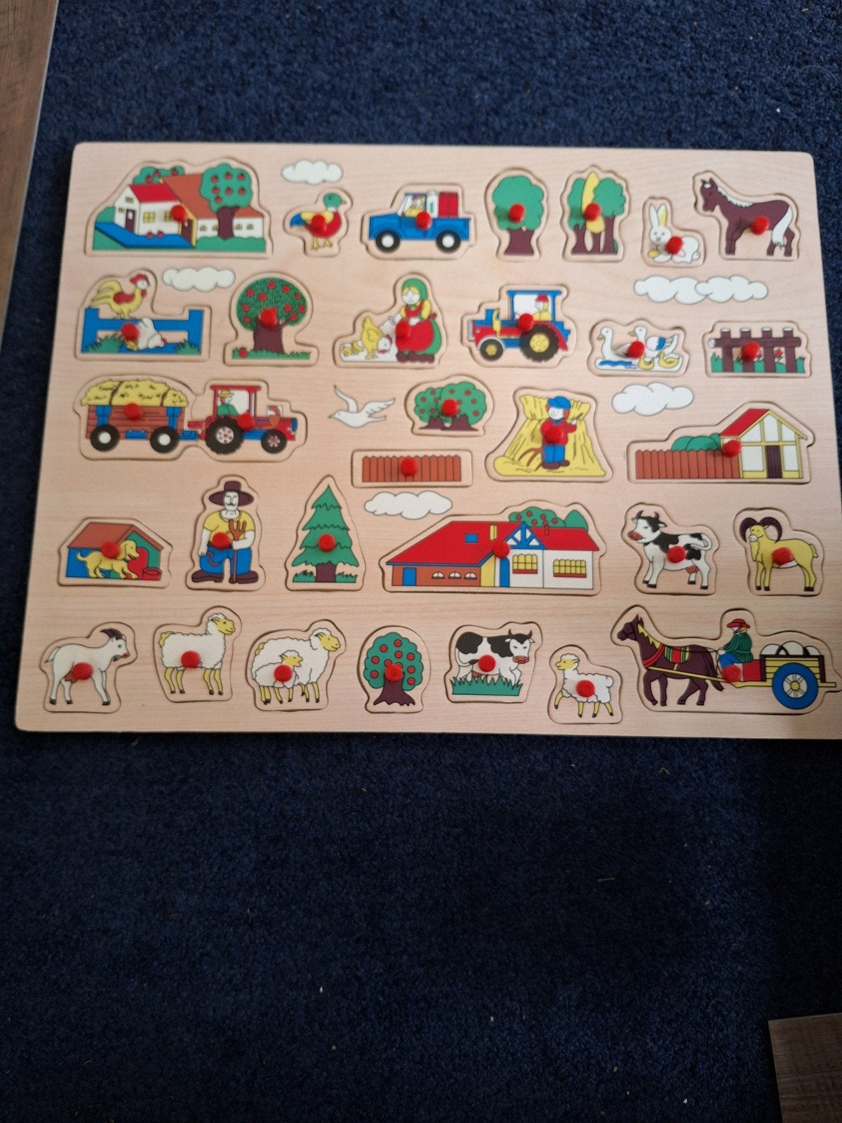 houten puzzel, Ophalen, Minder dan 10 stukjes, Zo goed als nieuw, 6 maanden tot 2 jaar