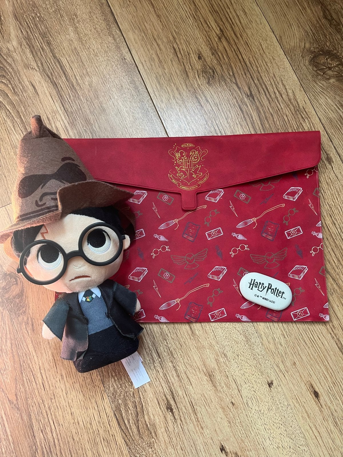 Harry Potter knuffel, gum en map, Ophalen of Verzenden, Zo goed als nieuw, Overige typen