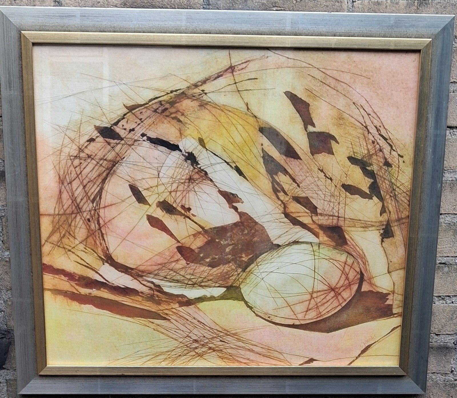Sjer Jacobs (1963 Tegelen),Compositie. 68/58 cm. * Zie tekst, Ophalen