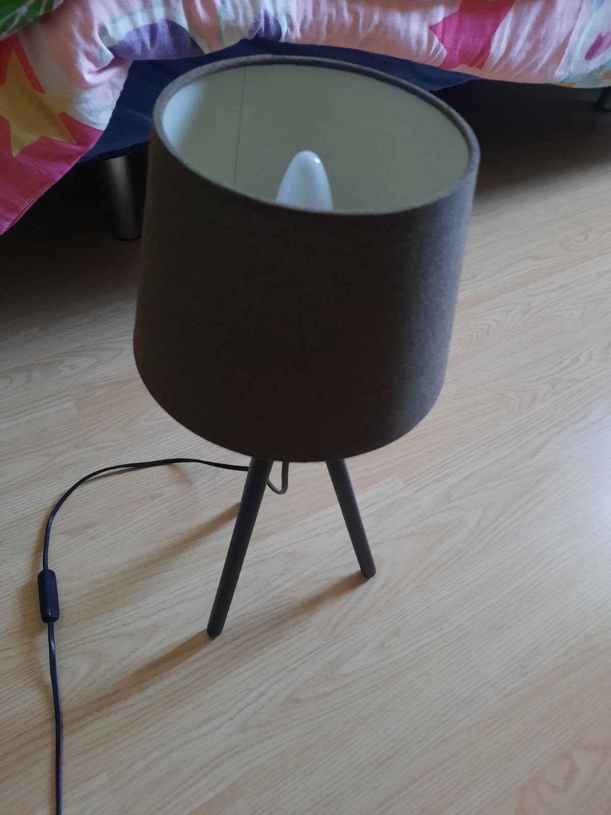 Klein tafellampje. 50Cm hoog inclusief kap., Bruin, Ophalen, Bureaulamp
