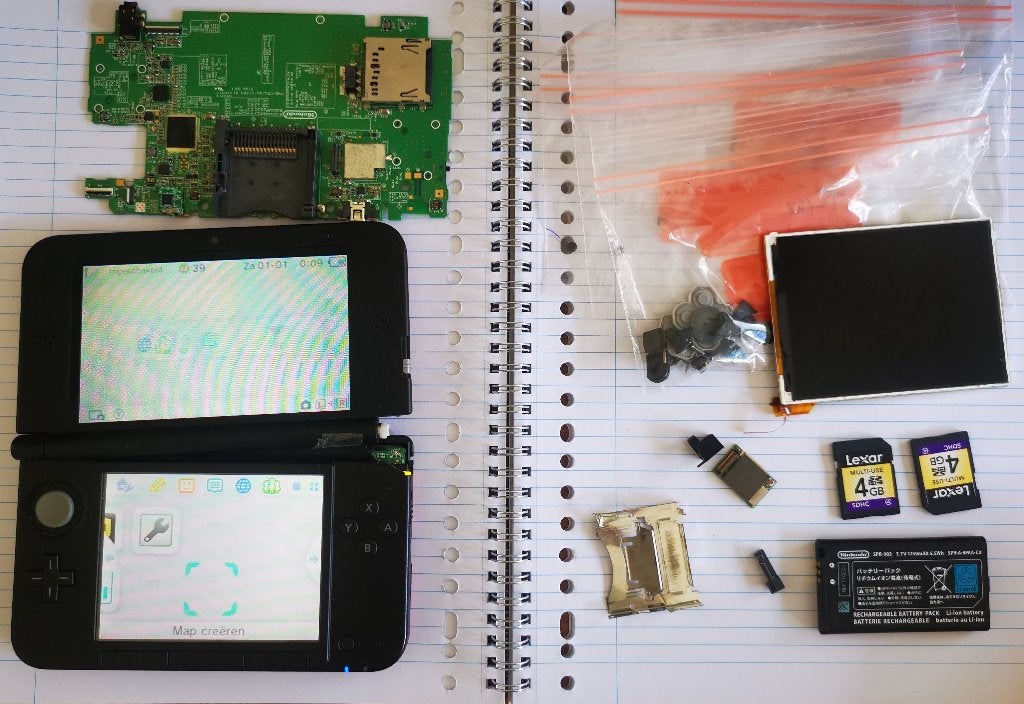 nintendo 3dx xl opknapper + onderdelen, Spelcomputers en Games, Spelcomputers | Nintendo 2DS en 3DS, Ophalen, Gebruikt, 3DS XL