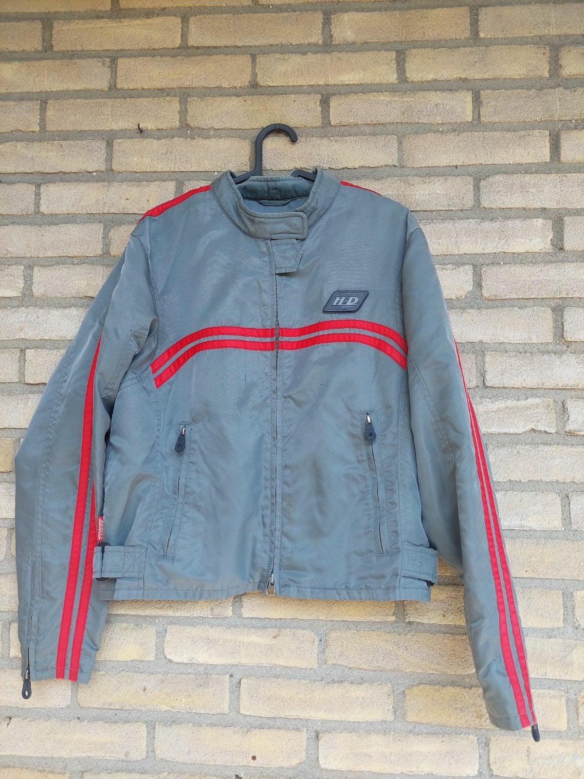 Harley Davidson Dames Jack Maat L - Zo goed als nieuw, Harley Davidson, Maat 42/44 (L), Ophalen of Verzenden, Grijs