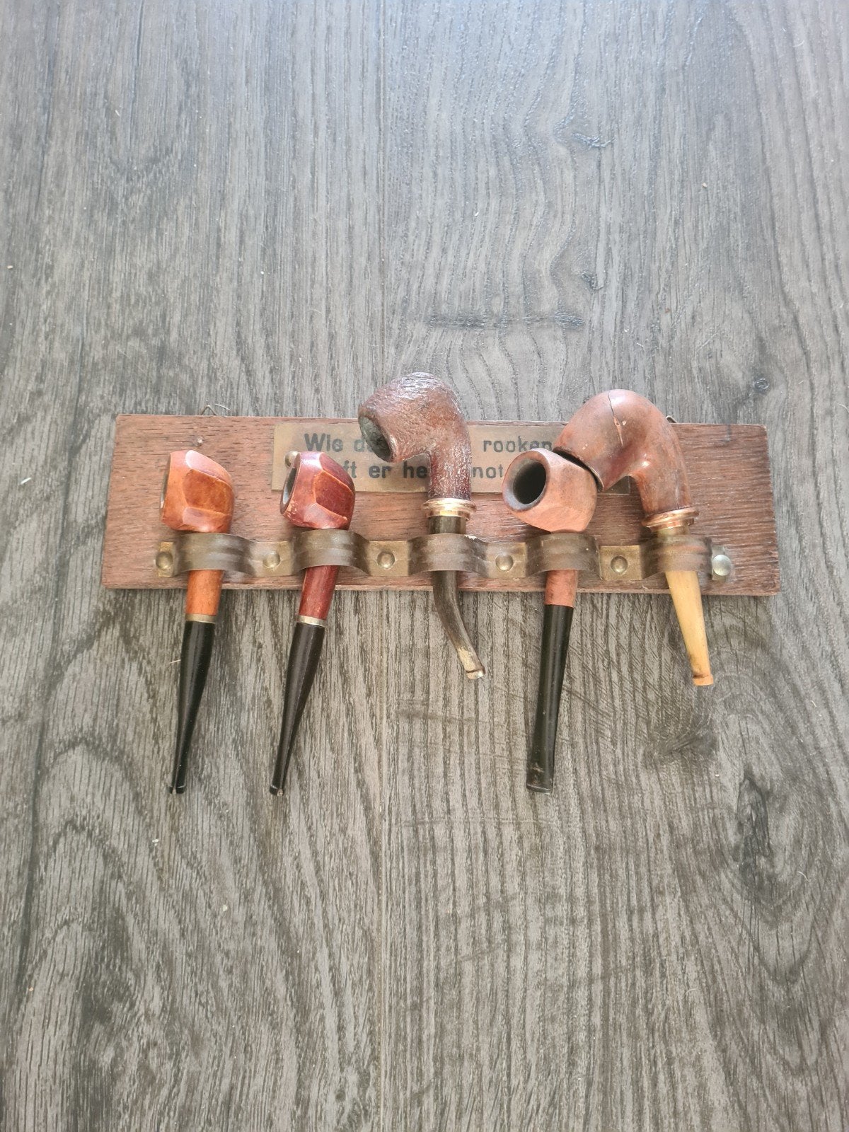 pijpen  rek met 5 pijpen, Verzamelen, Ophalen of Verzenden, Gebruikt, (Water)pijp