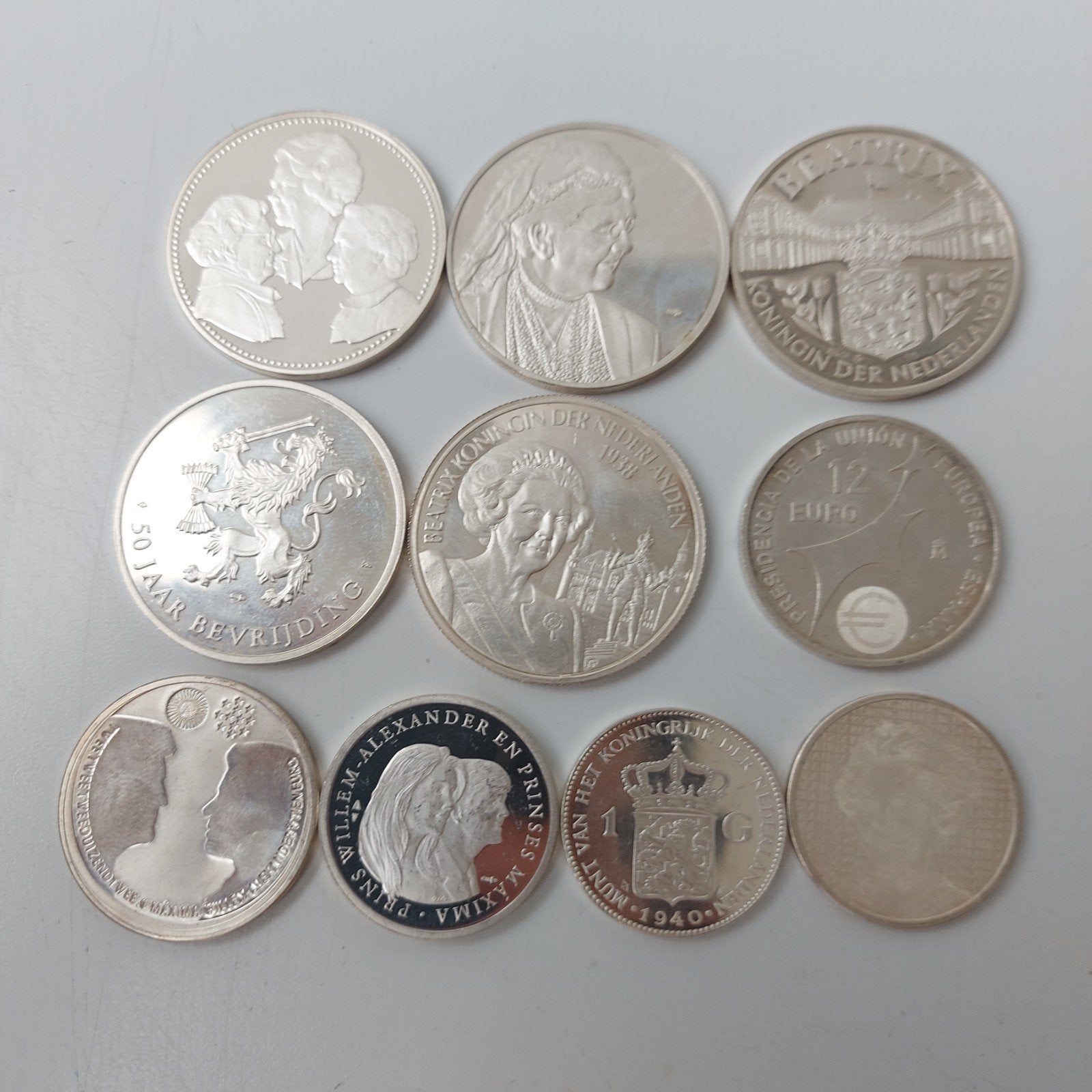 diverse sterling zilveren penningen Nederland, Ophalen of Verzenden, Overige landen, Overige waardes