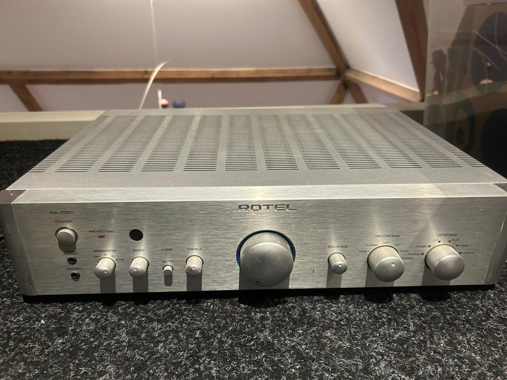 Rotel RA 1520 Versterker, Ophalen, 120 watt of meer, Overige merken