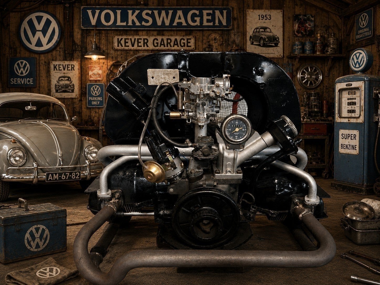 Volkswagen Kever 1600cc Motor 118 orginele draaiuren, Ophalen of Verzenden, Gereviseerd, Volkswagen