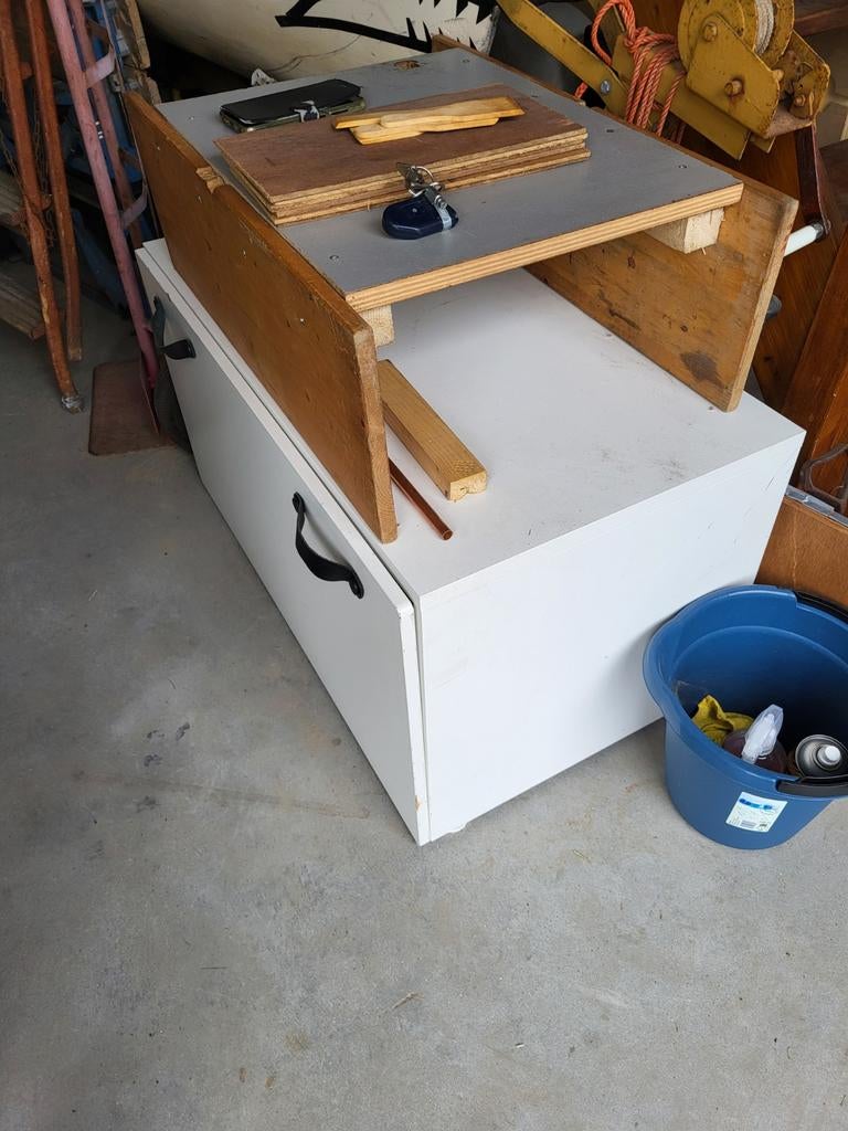 Bureau met opbergruimte van Ikea, Overige stijlen, Gebruikt, Hout, Ophalen of Verzenden
