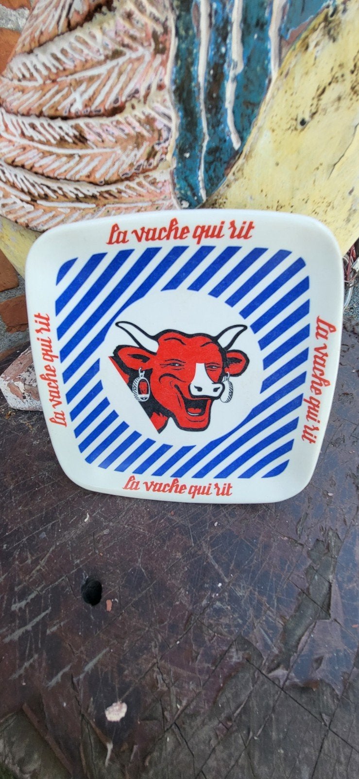 Vintage La Vache qui rit geldschaal - Oude winkel decoratie, Ophalen of Verzenden, Zo goed als nieuw, Gebruiksvoorwerp