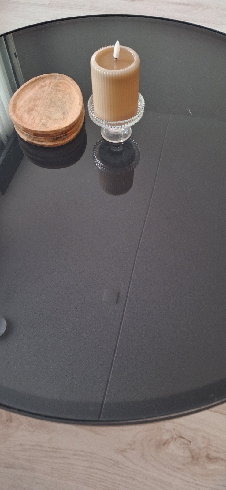 SpiegelTafel IKEA rond Zwart, Huis en Inrichting, Ophalen, Minder dan 45 cm, Gebruikt, Rond