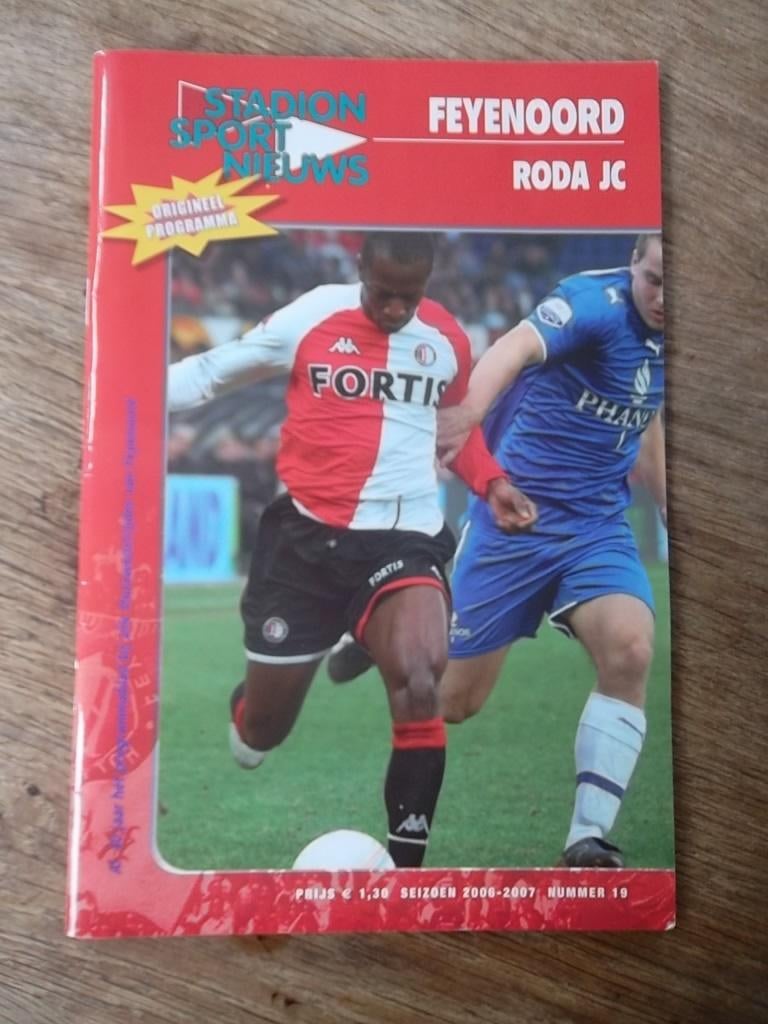 Programmaboekje 19 Feyenoord - Roda JC 4 maart 2007, Ophalen of Verzenden, Gelezen, Watersport en Hengelsport