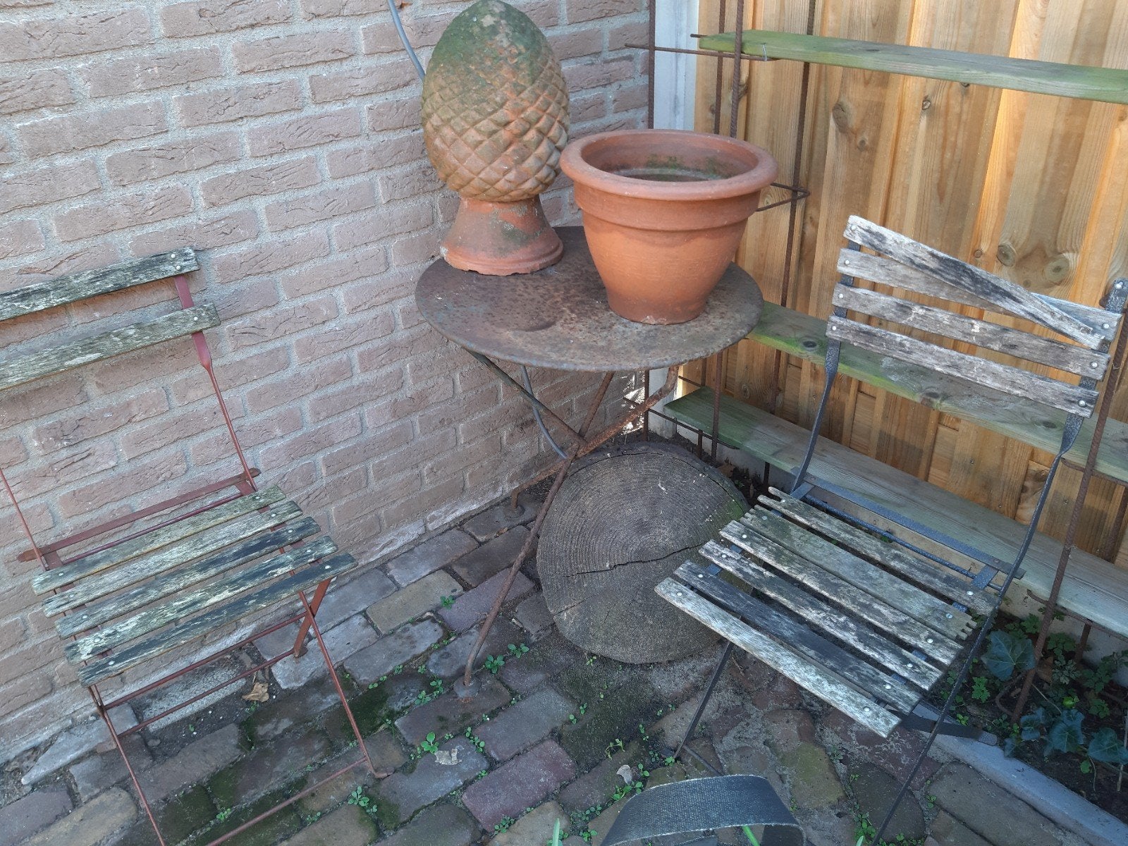 tuinsetje, Ophalen, Gebruikt, Hout