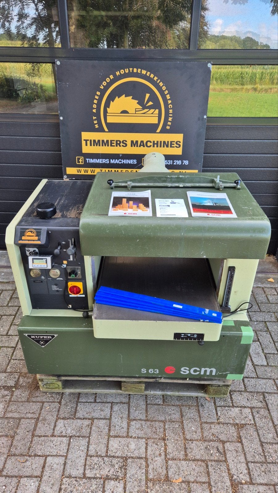 SCM 630mm vandiktebank vario doorvoer 4 mes elektrisch hoog, Ophalen of Verzenden