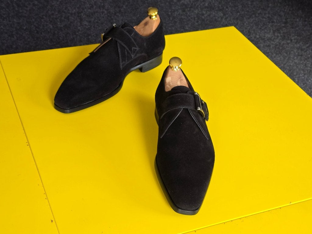 Magnanni suede schoenen met1 gesp en zwarte kleur maat39, Kleding | Heren, Schoenen, Verzenden, Zwart, Magnanni, Gespschoenen