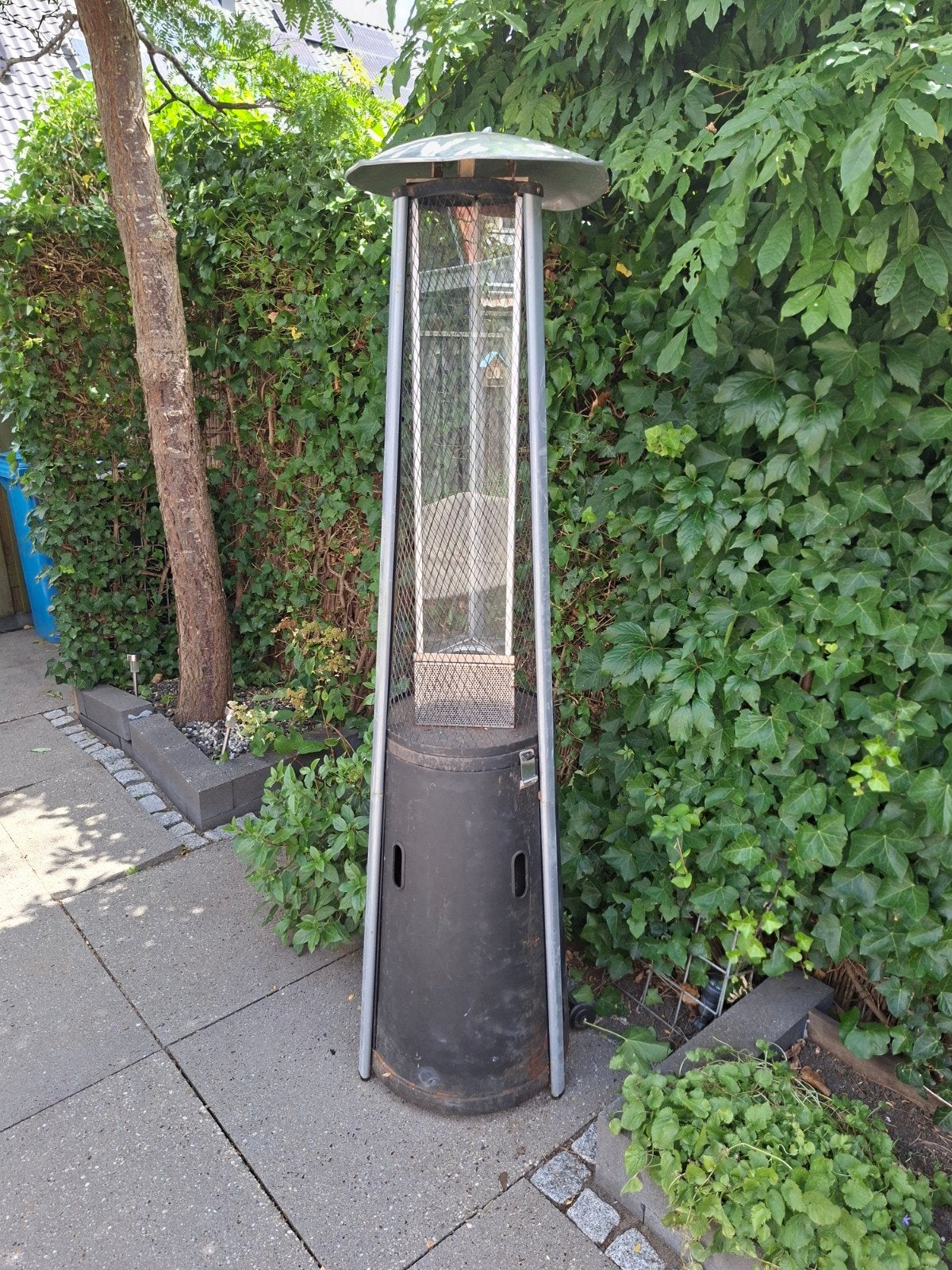 Staande terrasverwarmer MET GASFLES, Ophalen of Verzenden, Gebruikt