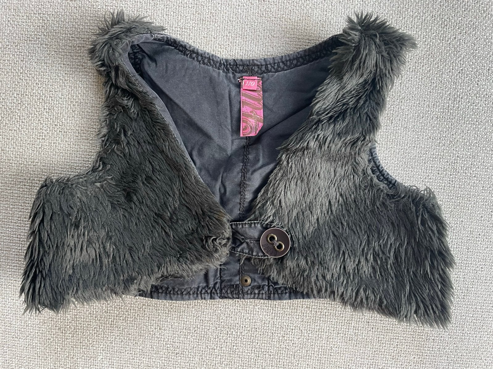 Grijze bolero / vestje met bont Jilly maat 110, Ophalen of Verzenden, Zo goed als nieuw, Meisje