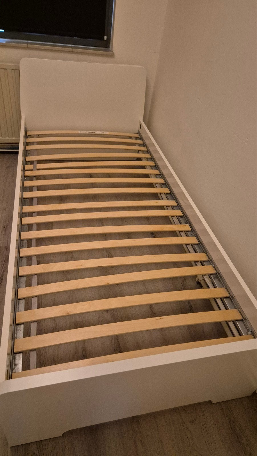 1 persoon bed, Ophalen, 90 cm, Eenpersoons, Wit