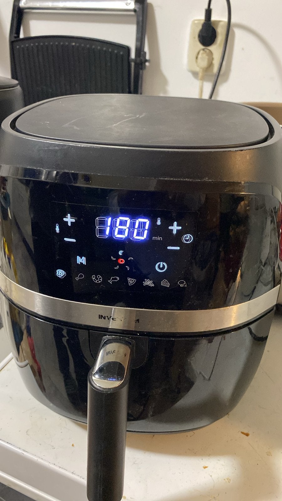 Invento Airfryer - Zwart, Digitaal Display, Ophalen of Verzenden, Gebruikt, Airfryer