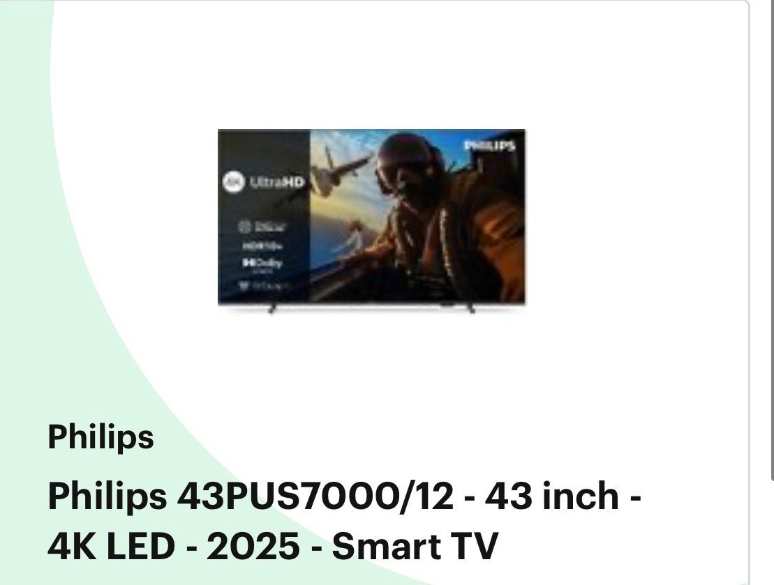 Philips 43PUS7000/12 - 43 inch 4K LED Smart TV, Ophalen, Philips, LED, 50 Hz