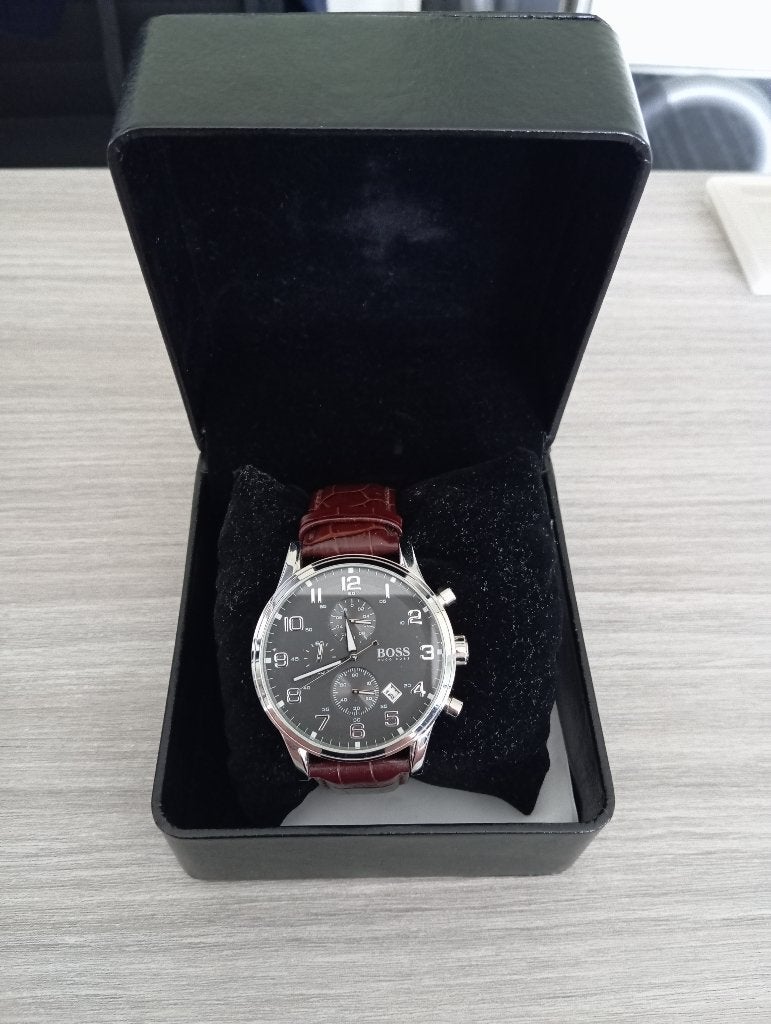 Hugo Boss HB.88.1.14.2194.1 Men's Quartz Watch, Overige merken, Leer, Staal, Polshorloge