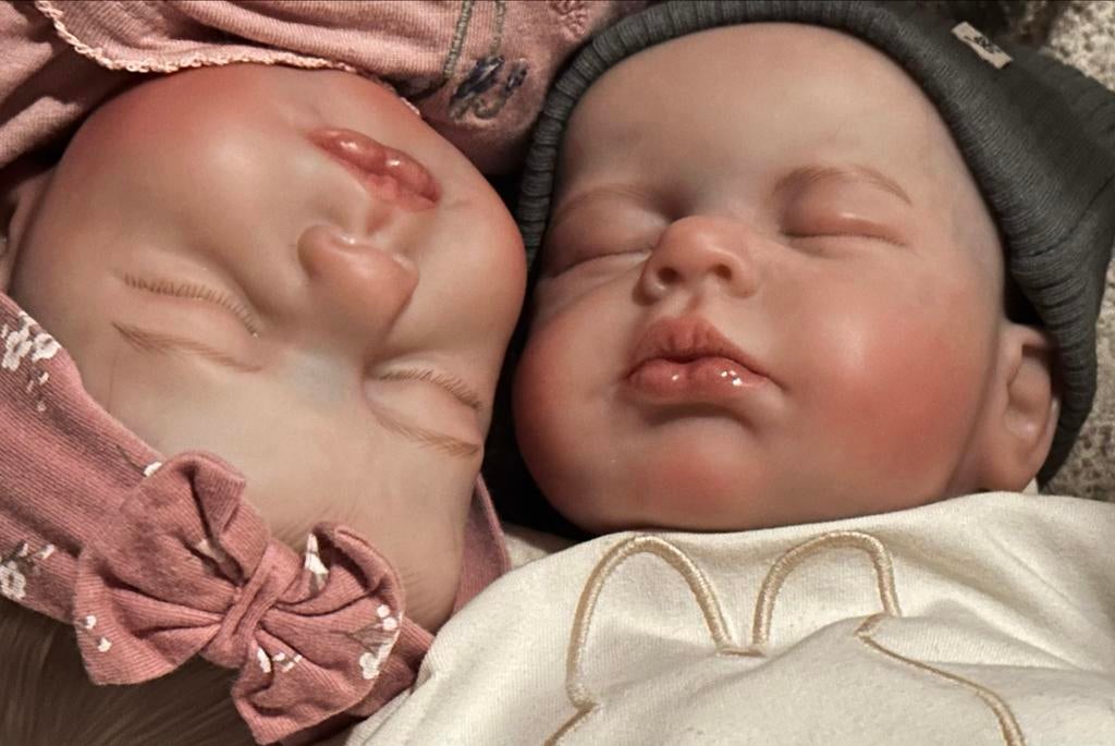 Tweeling Reborn Lou Lou - Realistische Babypoppen, Ophalen of Verzenden, Nieuw, Jongen of Meisje
