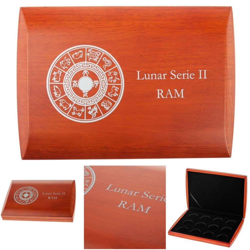 Lunar Ram 2 muntenbox voor 1 oz zilveren munten, Ophalen of Verzenden