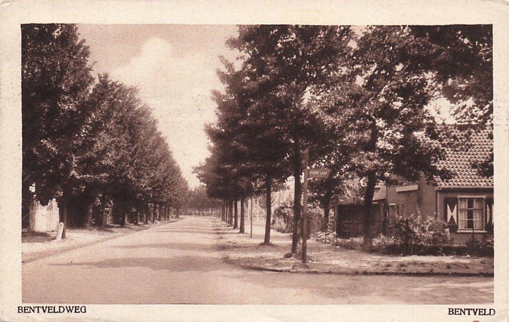 AM199 Bentveld gem. Zandvoort Bentveldweg 1925, Verzenden, 1920 tot 1940, Gelopen, Noord-Holland