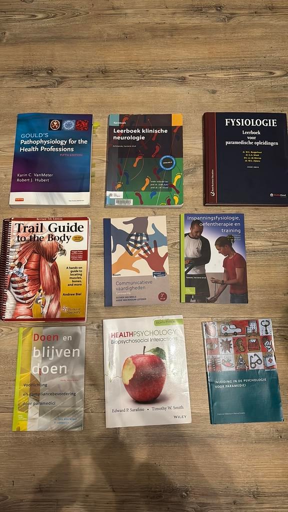 Studieboeken voor de opleiding Fysiotherapie, Boeken, Studieboeken en Cursussen, Ophalen, Beta, Gelezen, HBO
