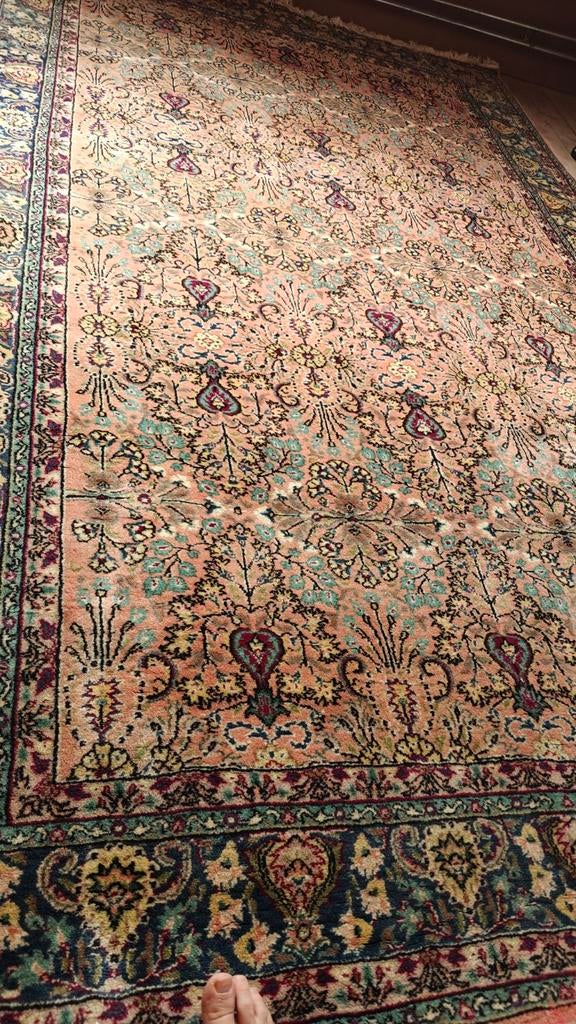 Turks Ladik tapijt met bloemmotief, handgeweven, %100 wol, Huis en Inrichting, Ophalen, Gebruikt, 200 cm of meer, 200 cm of meer