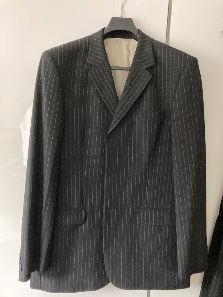 Stijlvol Herenpak - Zwart met krijtstreep, Kleding | Heren, Kostuums en Colberts, Onbekend, Zwart, Overige maten, Ophalen of Verzenden