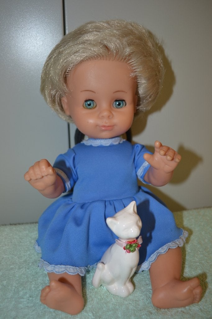 OPRUIMING: Mooi 2WW popje uit de jaren ca. 1970 NR 714, Verzamelen, Ophalen of Verzenden, Zo goed als nieuw, Pop