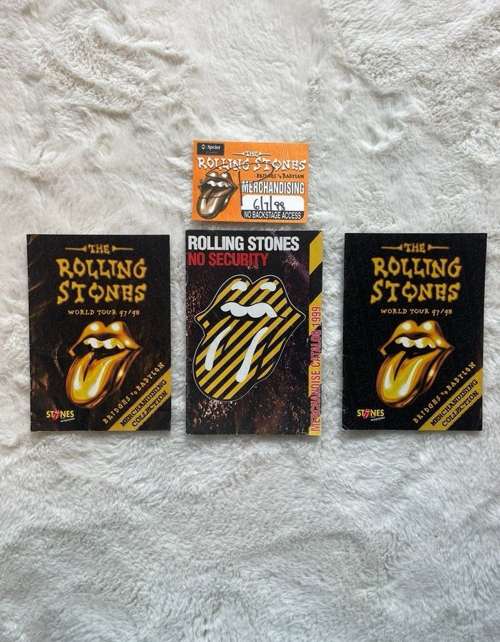 Rolling Stones Vintage Merchandise Catalogus Set + Kaart, Ophalen of Verzenden, Zo goed als nieuw, Boek, Tijdschrift of Artikel