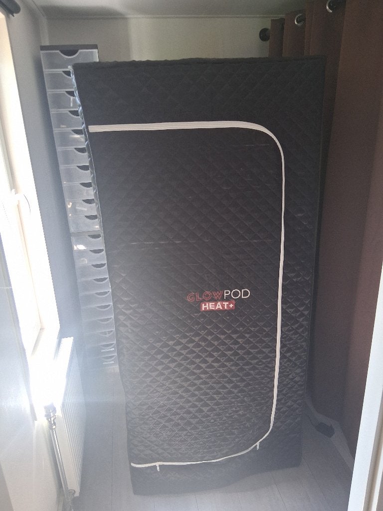 Draagbare infrarood sauna - Glowpod, Ophalen of Verzenden, Zo goed als nieuw, Infrarood, Complete sauna