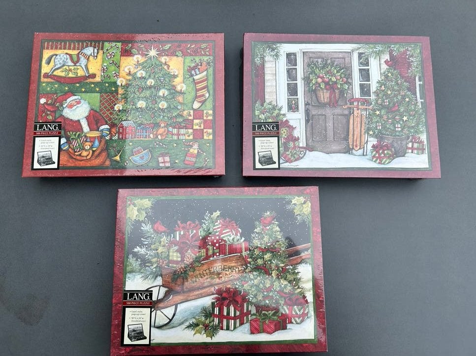 3 Nieuwe LANG Kerstpuzzels - Geseald, Ophalen of Verzenden, 500 t/m 1500 stukjes, Nieuw