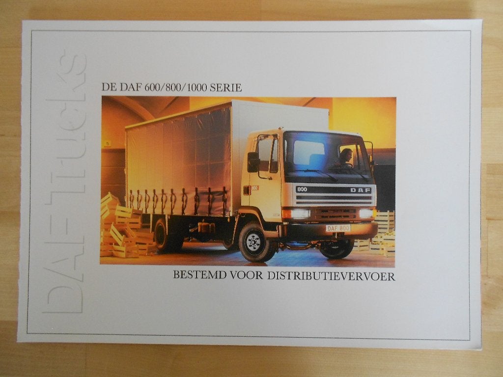 DAF 600 800 1000 Brochure 1988, Ophalen of Verzenden, Zo goed als nieuw, Overige merken, DAF
