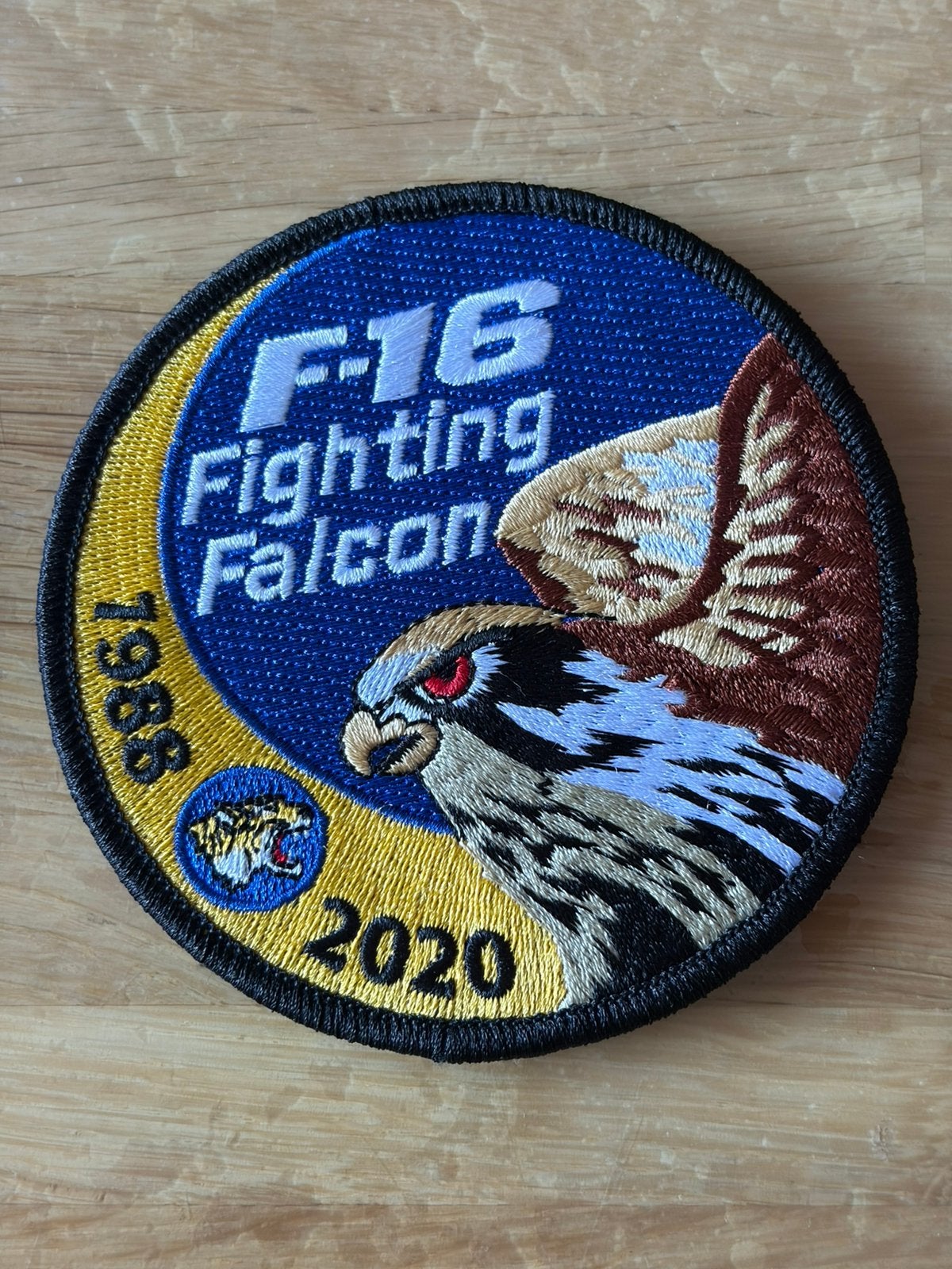 313 squadron f16 Swirl, Ophalen of Verzenden, Zo goed als nieuw, Patch, Badge of Embleem