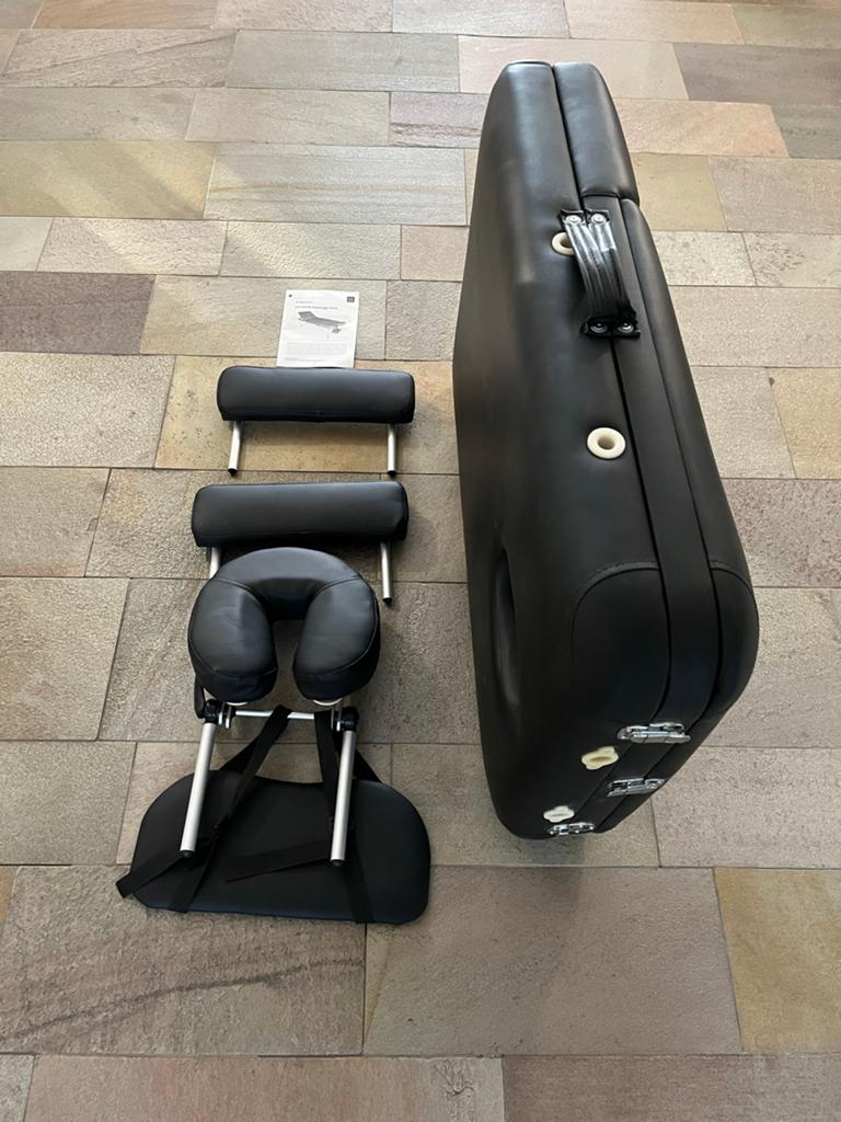 Massagebank Zwart als nieuw, Sport en Fitness, Massageproducten, Ophalen of Verzenden, Zo goed als nieuw, Massagetafel