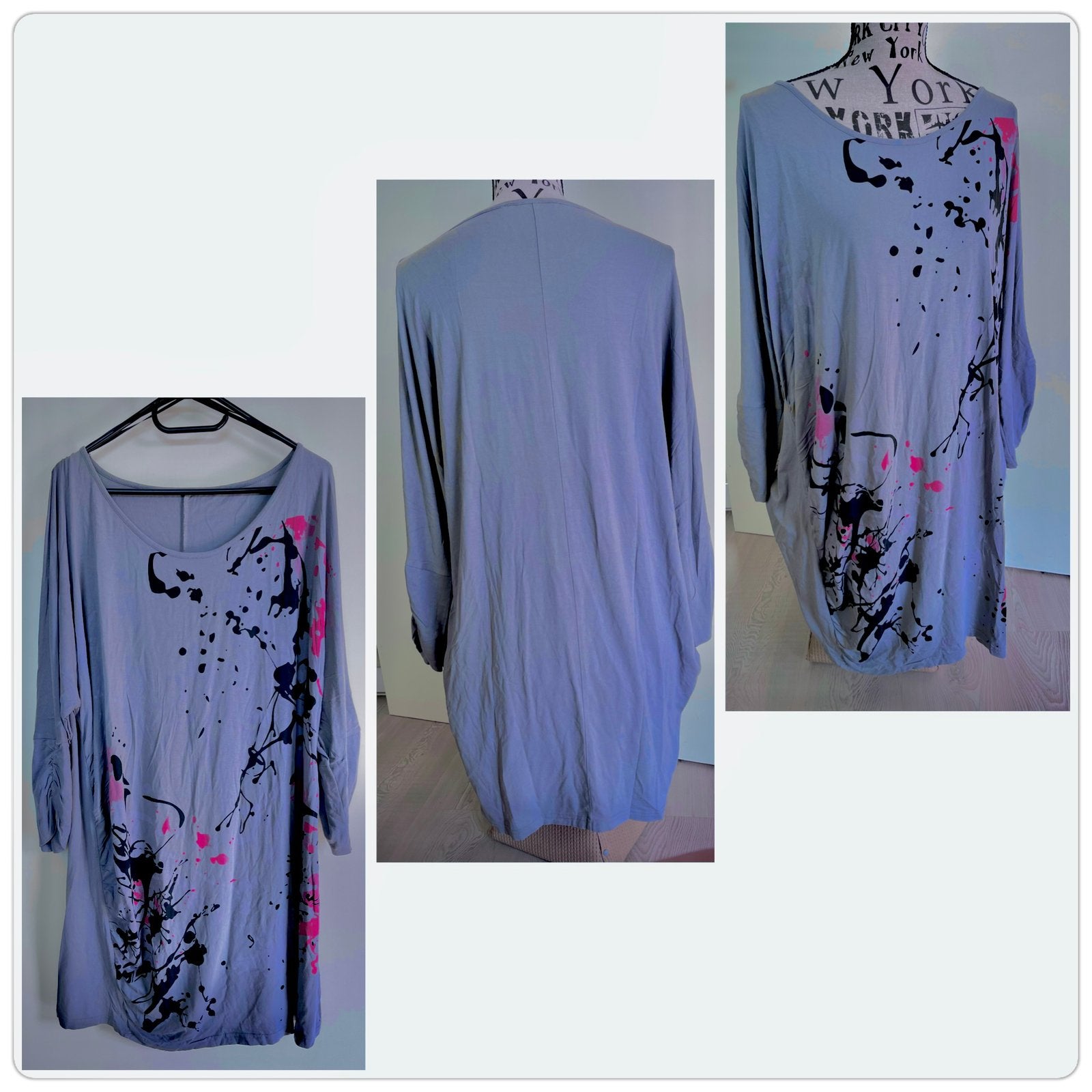 Lang grijs shirt Bandolera 46/48, Kleding | Dames, Ophalen of Verzenden, Zo goed als nieuw, Grijs, Shirt of Top