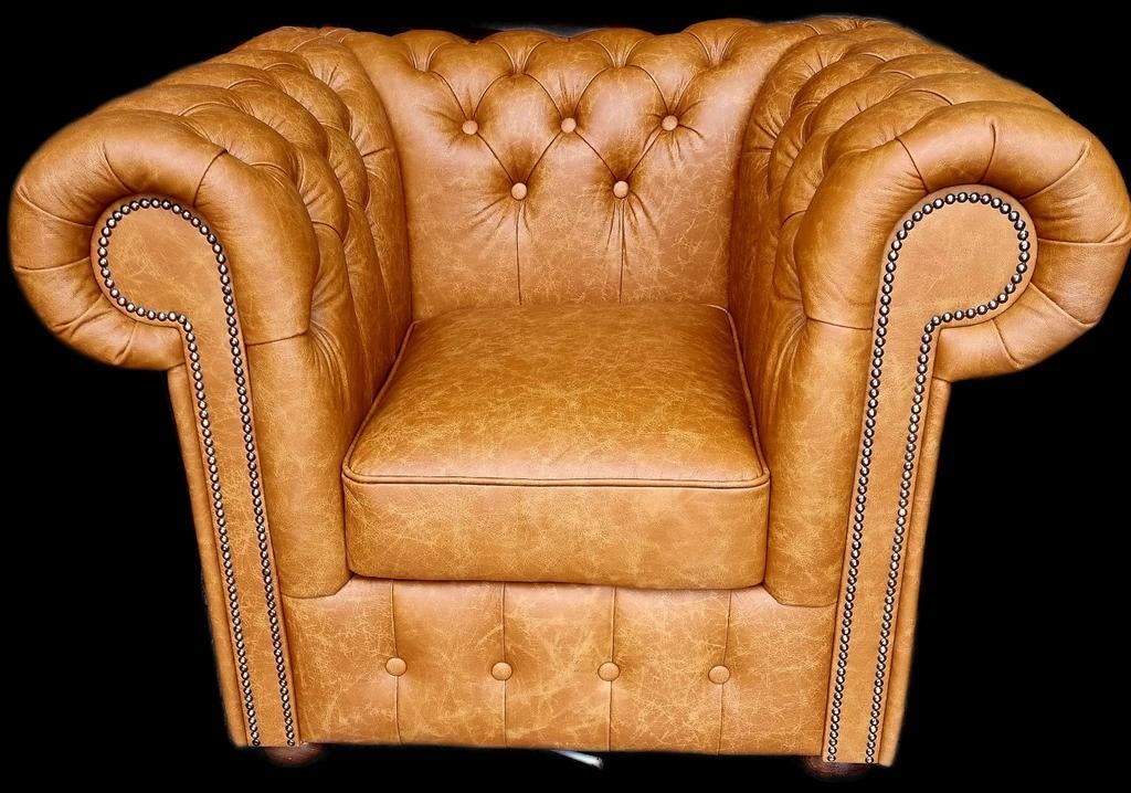 Chesterfield showroommodel club fauteuil + BEZORGING GRATIS