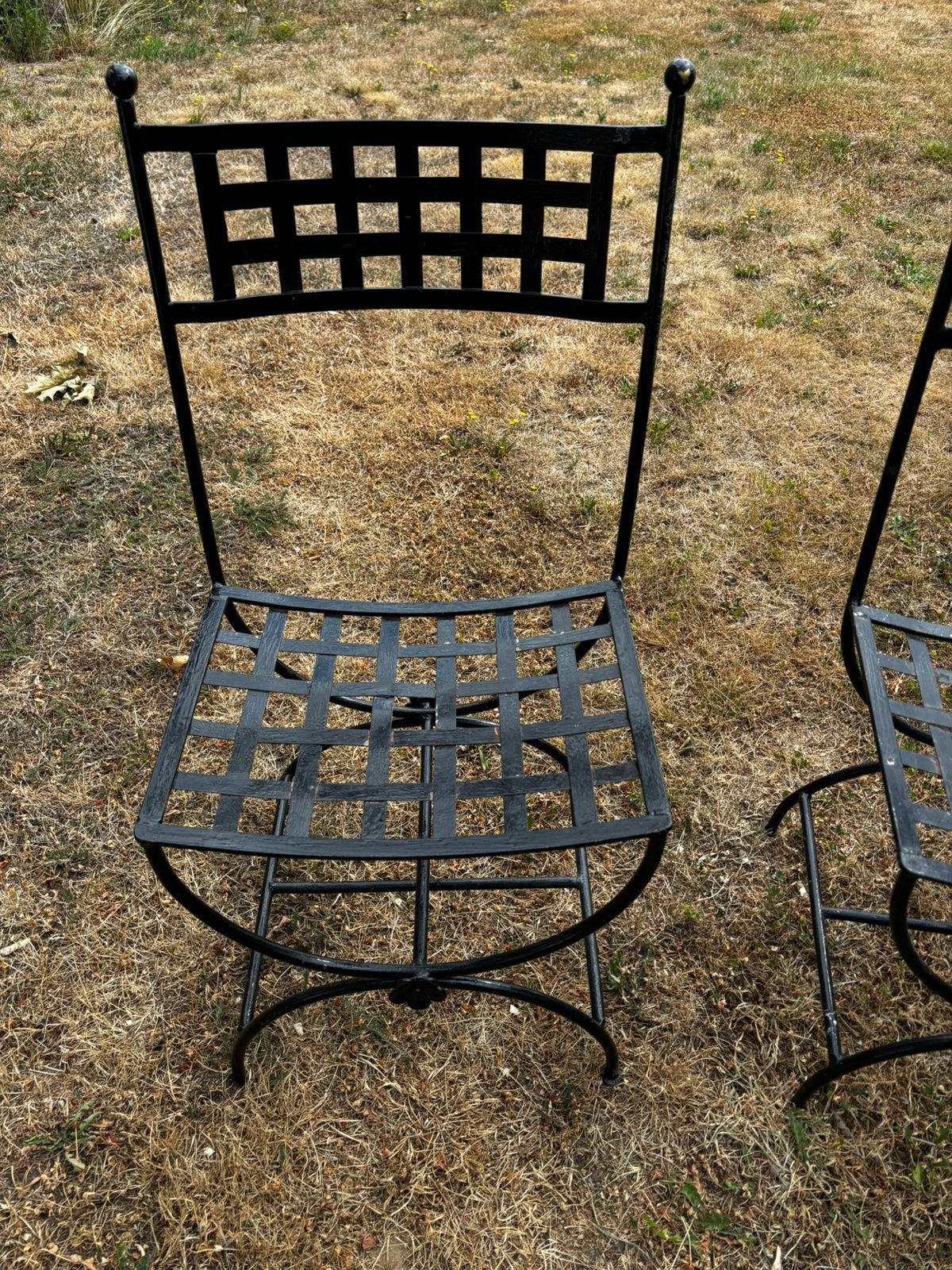 IJzeren stoeltjes, Tuin en Terras, Ophalen, Gebruikt