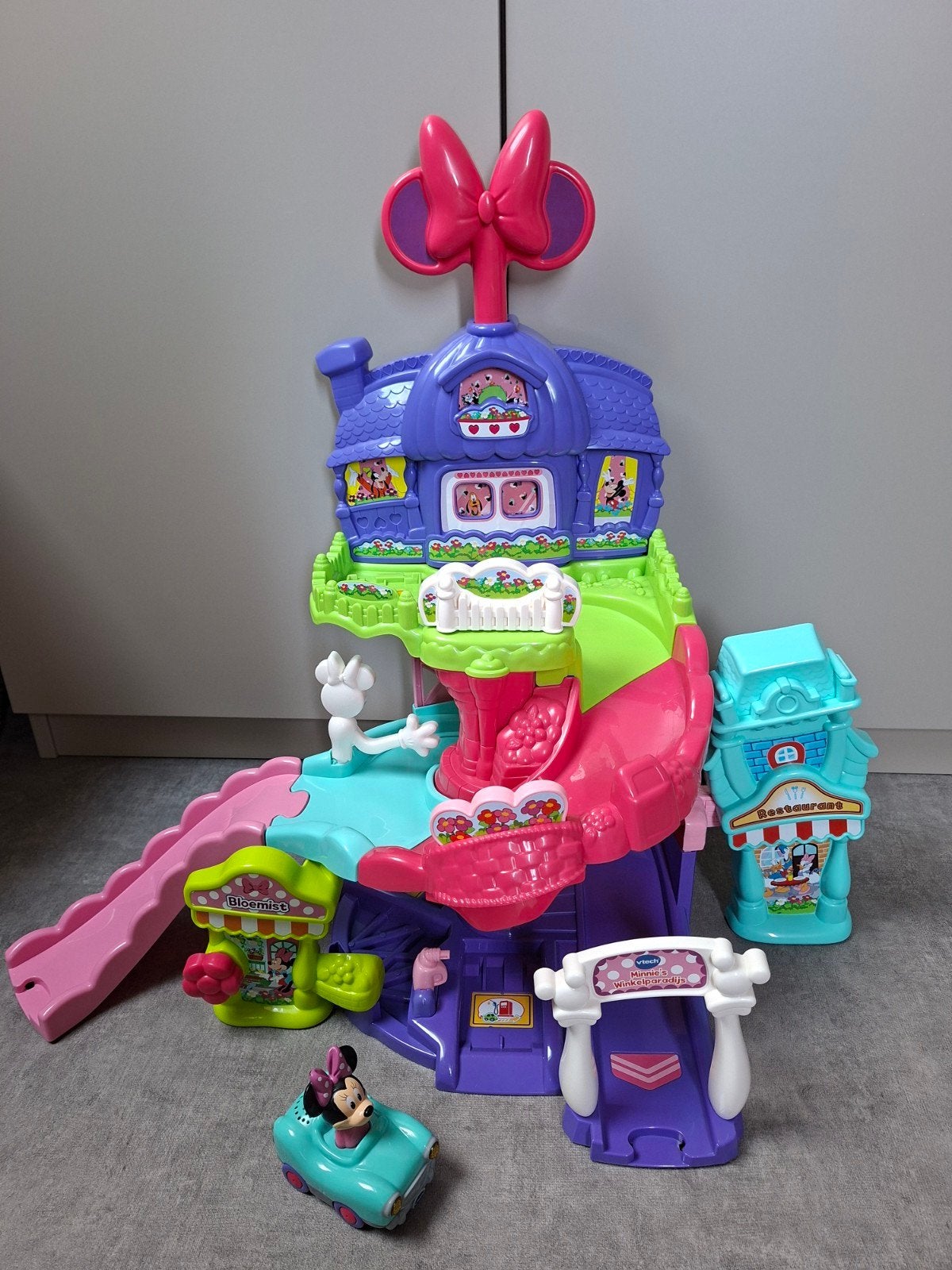 Vtech Toet Toet Auto's Disney Minnie's Winkelparadijs, Ophalen, Zo goed als nieuw, Ontdekken, Met licht