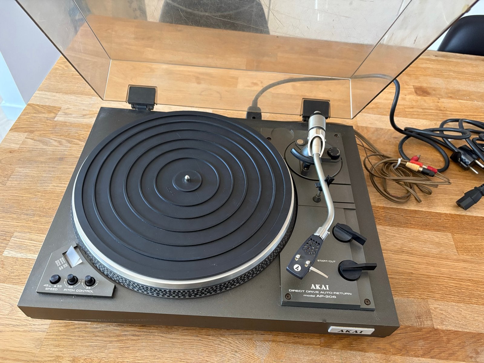 Akai AP-206 Direct Drive Auto-Return Platenspeler, Gebruikt, Automatisch, Ophalen of Verzenden, Platenspeler