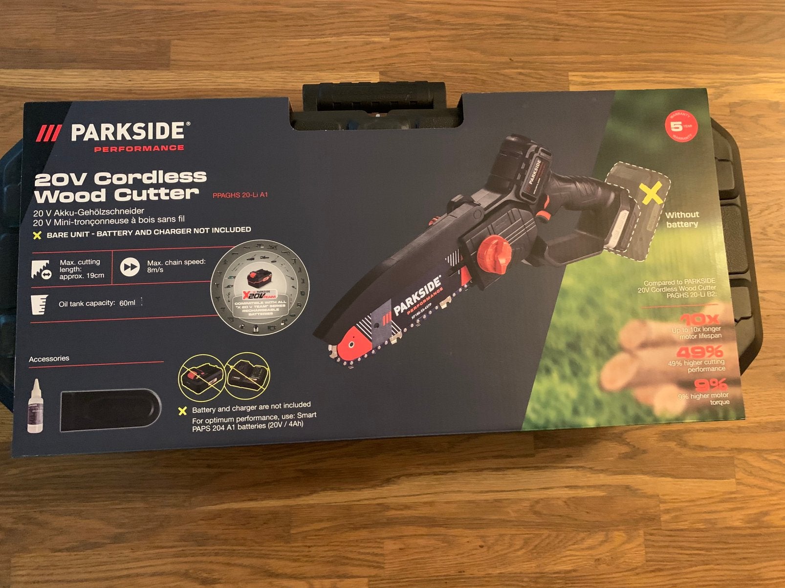 Parkside performance 20 v mini kettingzaag nieuw, Ophalen, Nieuw