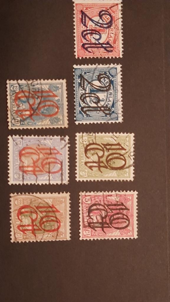 NVPH 114/115/116/117/118/119/120  1923 gebruikt, Postzegels en Munten, Postzegels | Nederland, Verzenden, T/m 1940, Gestempeld