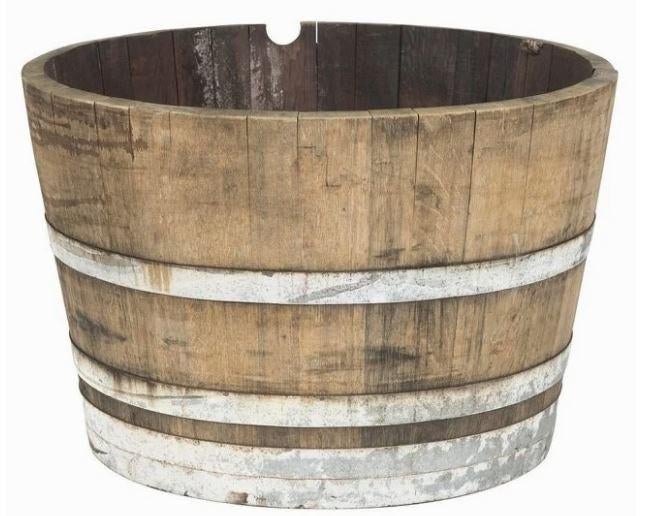 Houten Kuipen | Bloembakken | voor Olijfboom | Fruitboom, Tuin en Terras, Bloembakken en Plantenbakken, Rond, Nieuw, Barrel Atelier